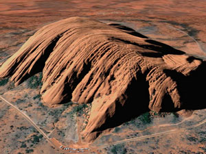 Uluru in Google Earth